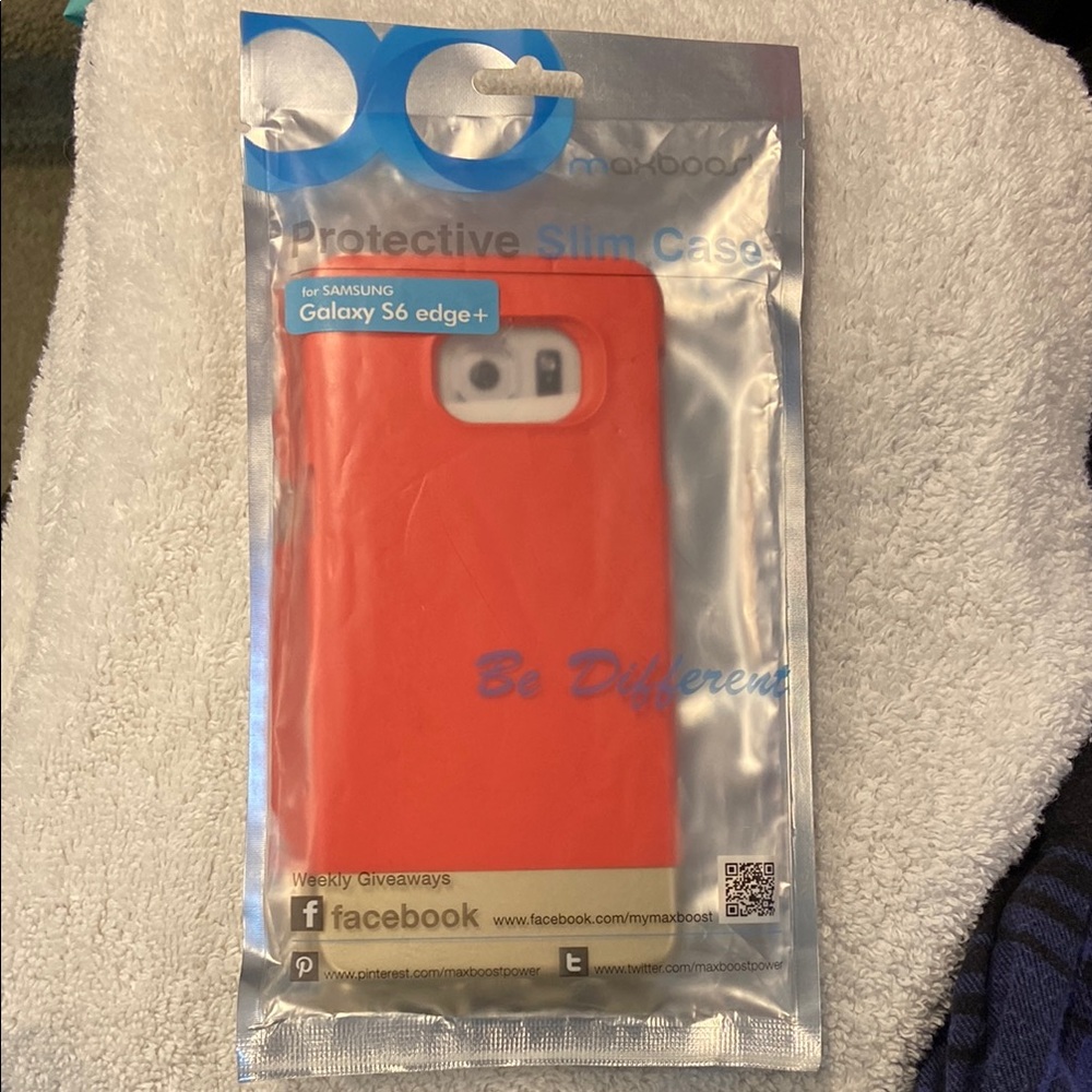 NWT! Coral Protective Slim Case for Samsung Galaxy S6 Edge+ by Maxboost!